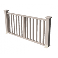 Декоративные ограждения ДПК "Бруклин", Выбеленный дуб, Венге, шлифованное Декоративные ограждения ДПК "Бруклин", Выбеленный дуб, Венге, шлифованное