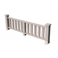 Декоративные ограждения ДПК " Эрес", Выбеленный дуб, шлифованное Декоративные ограждения ДПК " Эрес", Выбеленный дуб, шлифованное