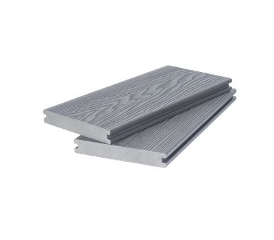 Террасная доска ДПК ( 3D фактура дерева ) полнотелая двухсторонняя Серый от производителя  Polivan Group по цене 1 100 р