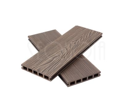 Террасная доска 3D Dual WOOD BROWN (коричневый) от производителя  Sequoia по цене 3 700 р