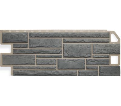 Фасадные панели (цокольный сайдинг) Камень Серый от производителя  Альта-профиль по цене 632 р