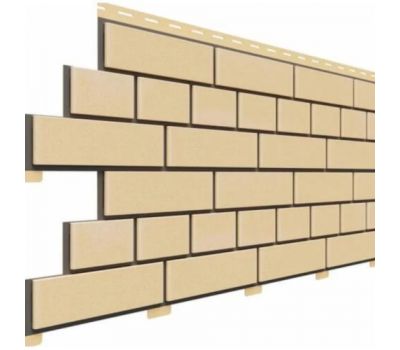Цокольный сайдинг коллекция Кирпич - Светло-желтый от производителя Доломит по цене 575 р Цокольный сайдинг коллекция Кирпич - Светло-желтый от производителя Доломит по цене 575 р