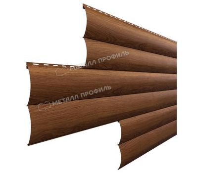 Металлический сайдинг Woodstock-Т-28х330 (ECOSTEEL_MA-01-МореныйДуб-0.5) от производителя  Металл Профиль по цене 1 550 р