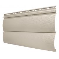 Виниловый сайдинг - Оцилиндрованный брус двойной (под бревно), Бежевый Виниловый сайдинг - Оцилиндрованный брус двойной (под бревно), Бежевый