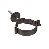 Декоративный хомут трубы под метиз с комплектом крепления RR 32 Тёмно-коричневый matt 125/90